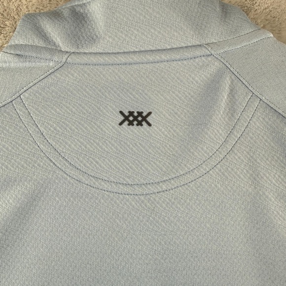 Rhone Pullover Shirt Mens Small Light Blue Snap Mock Neck Performance Athletic - Picture 9 of 15